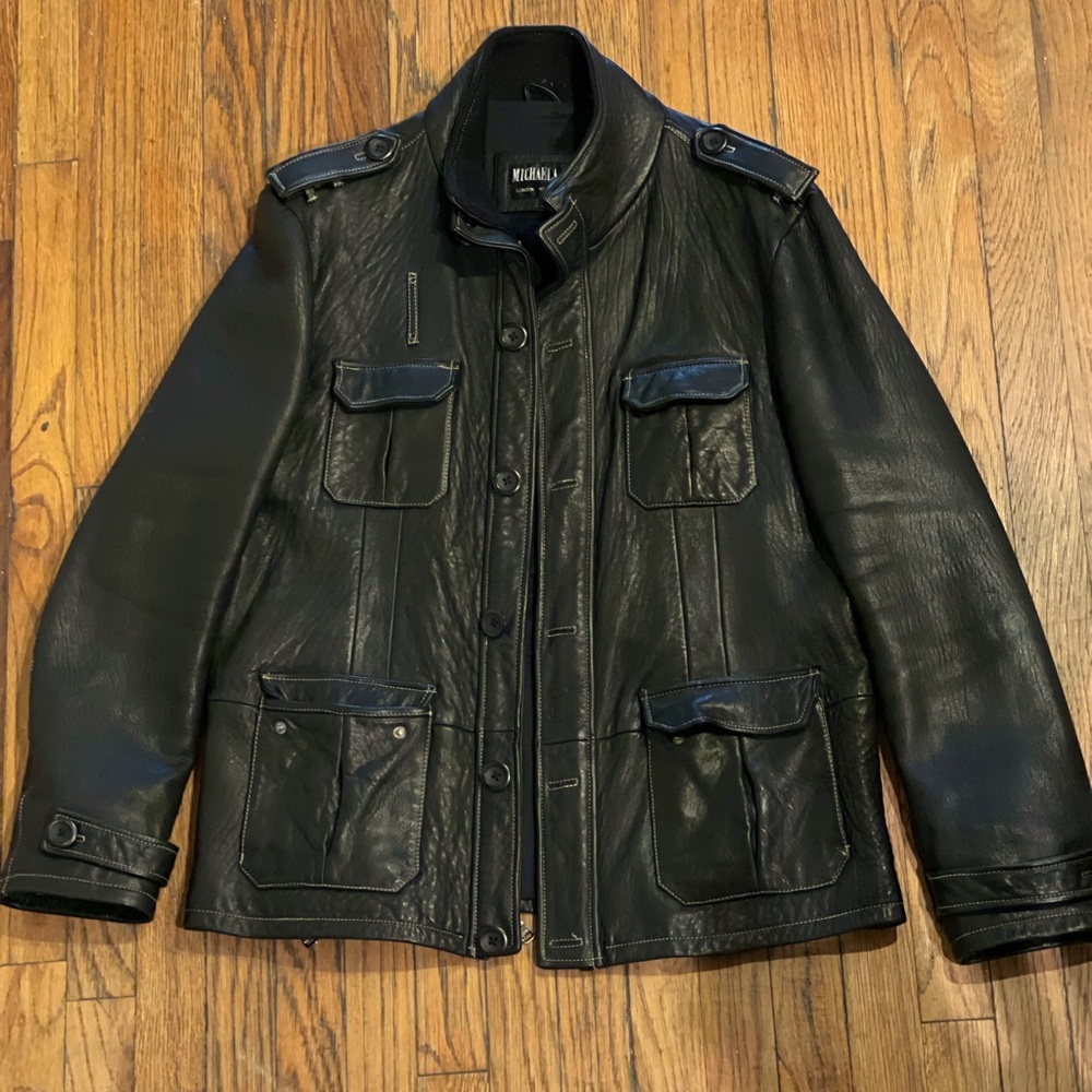 Michaela Fur Brand: Black Leather luxury jacket